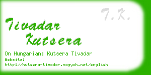 tivadar kutsera business card